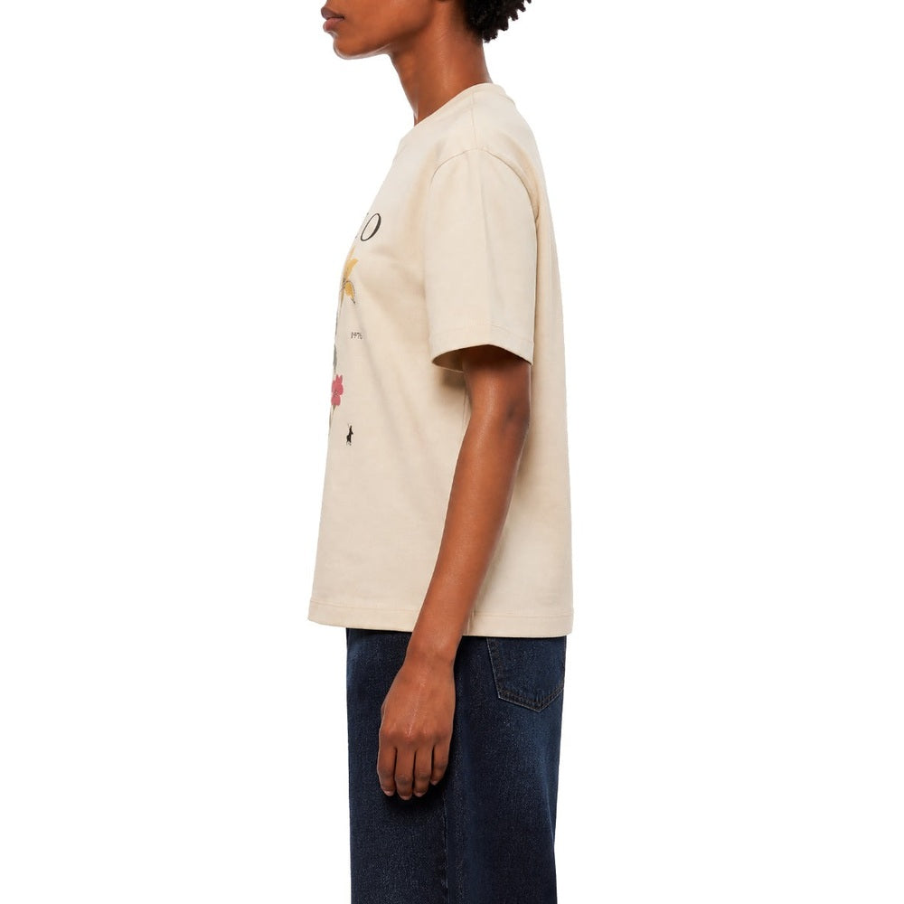 Polo Womens Hannah Relaxed Printed T-Shirt In Oatmeal
