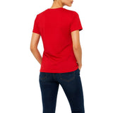 Polo Womens Short Sleeves Kelly V Neck T-Shirt In Red