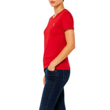 Polo Womens Short Sleeves Kelly V Neck T-Shirt In Red