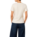 Polo Womens Ava Embroided Short Sleeves T-Shirt In Stone