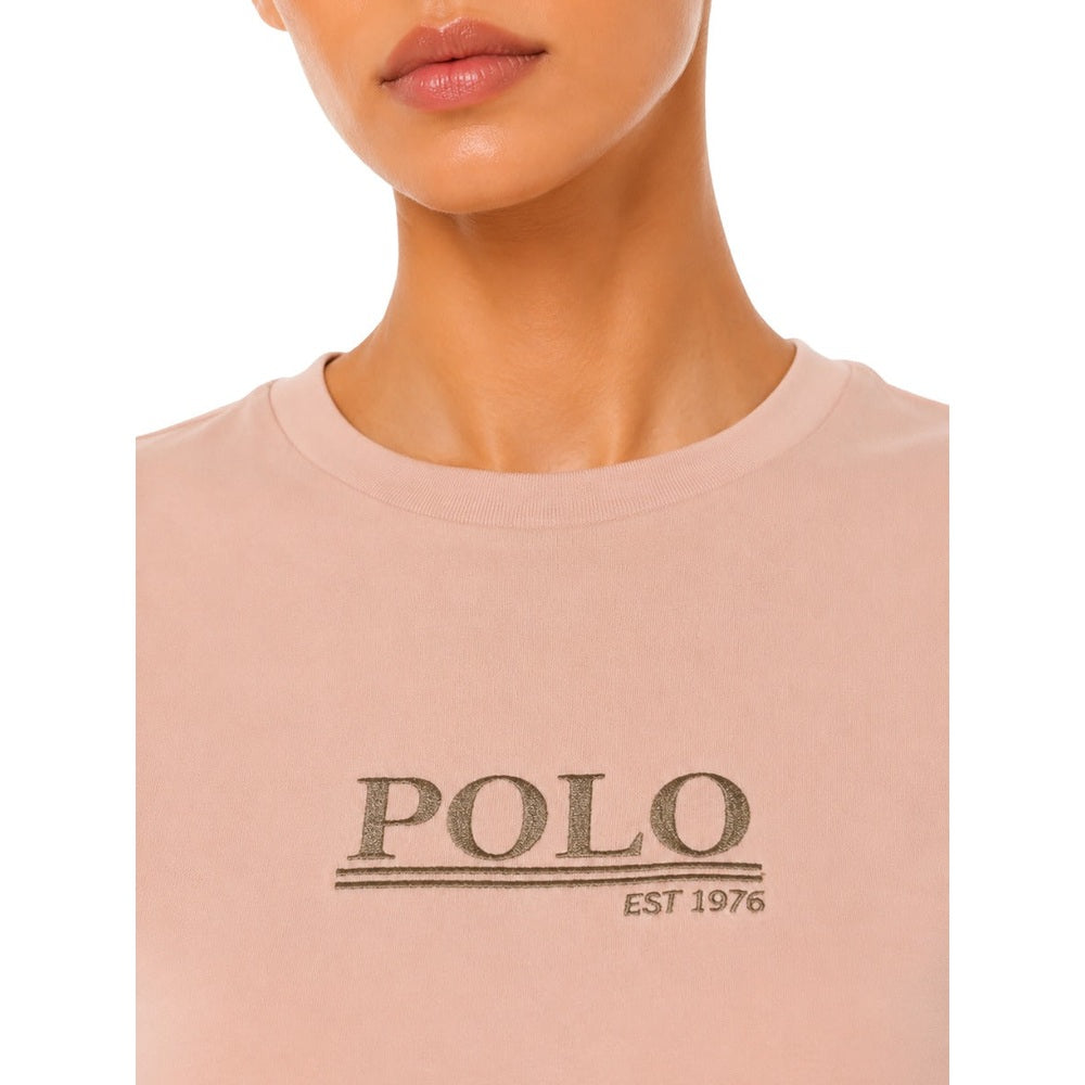 Polo Womens Ava Embroidered T-Shirt In Blush