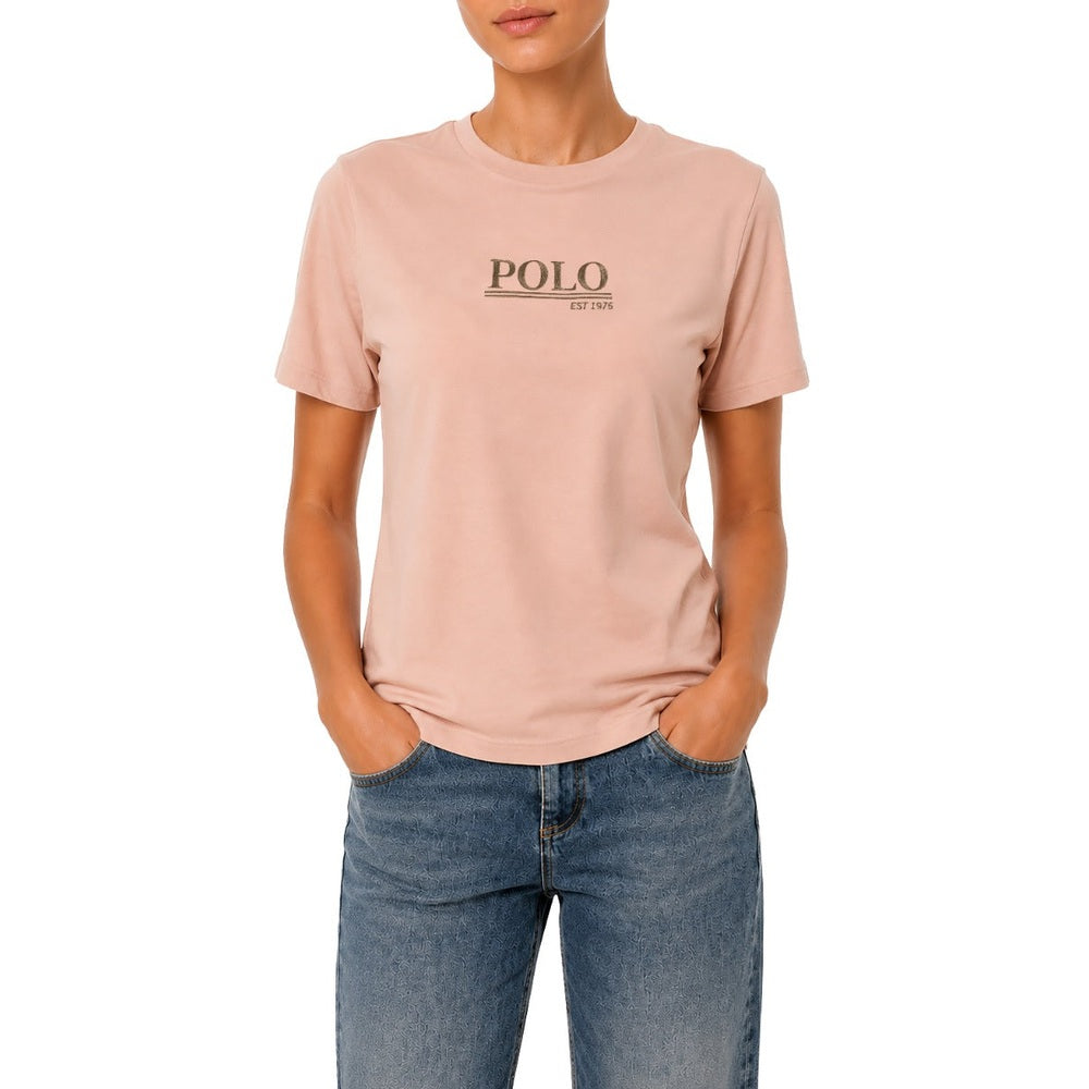 Polo Womens Ava Embroidered T-Shirt In Blush