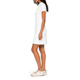 Polo Womens Leah Short Sleeves Golfer Dress In White Multi