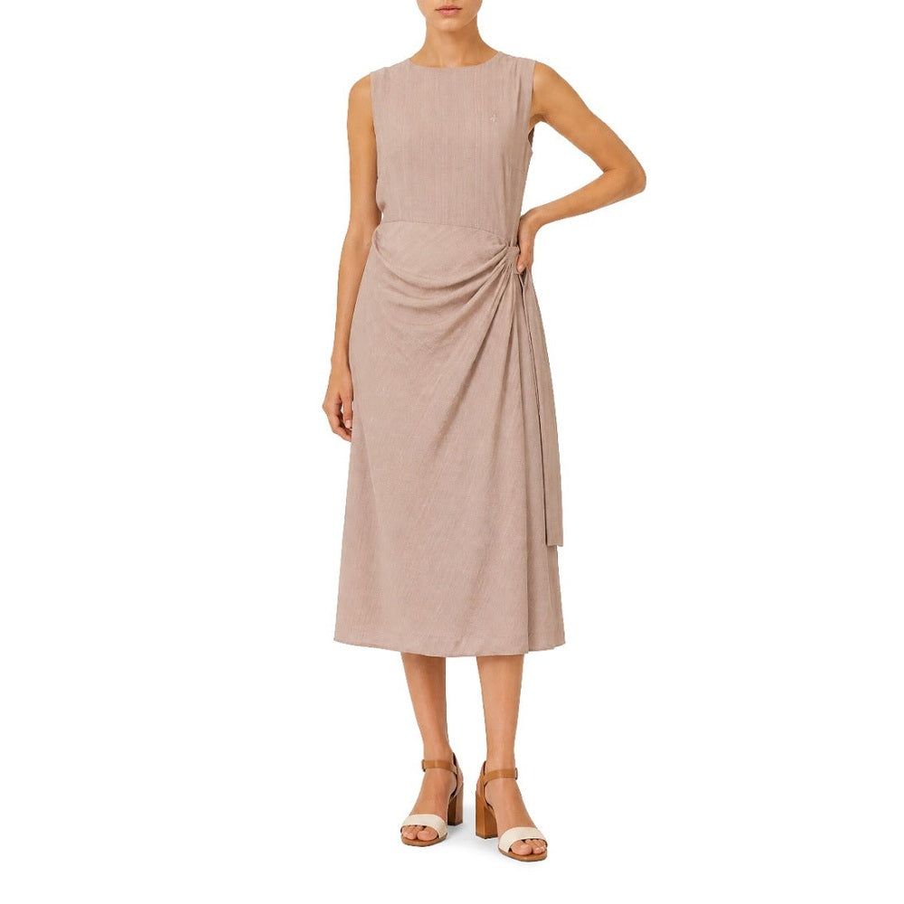 Polo Womens Zinhle Mock Wrap Dress In Mushroom