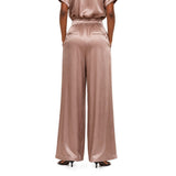 Polo Womens Gia Elasticated Wide Leg Pants In Mushroom