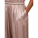 Polo Womens Gia Elasticated Wide Leg Pants In Mushroom