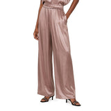Polo Womens Gia Elasticated Wide Leg Pants In Mushroom
