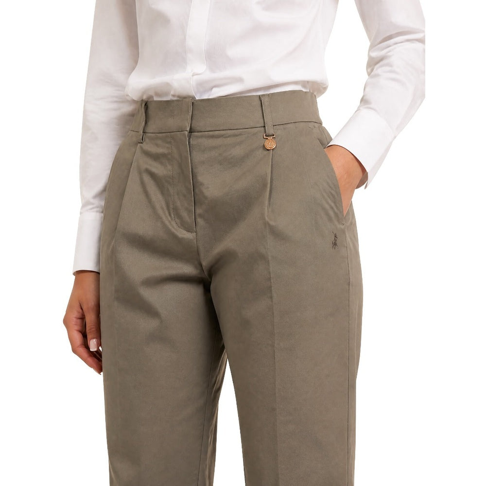 Polo Womens Jade Cigarette Leg Suit Pants In Khaki