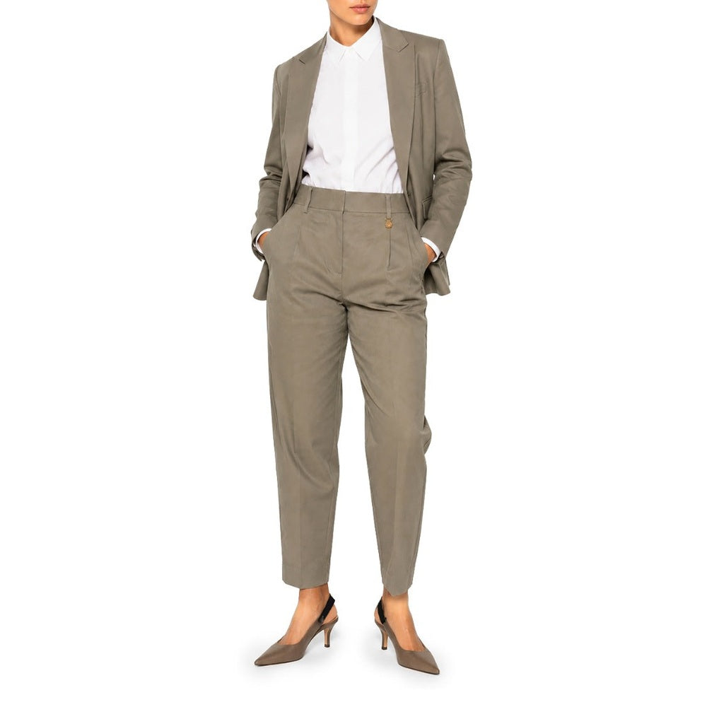 Polo Womens Jade Cigarette Leg Suit Pants In Khaki
