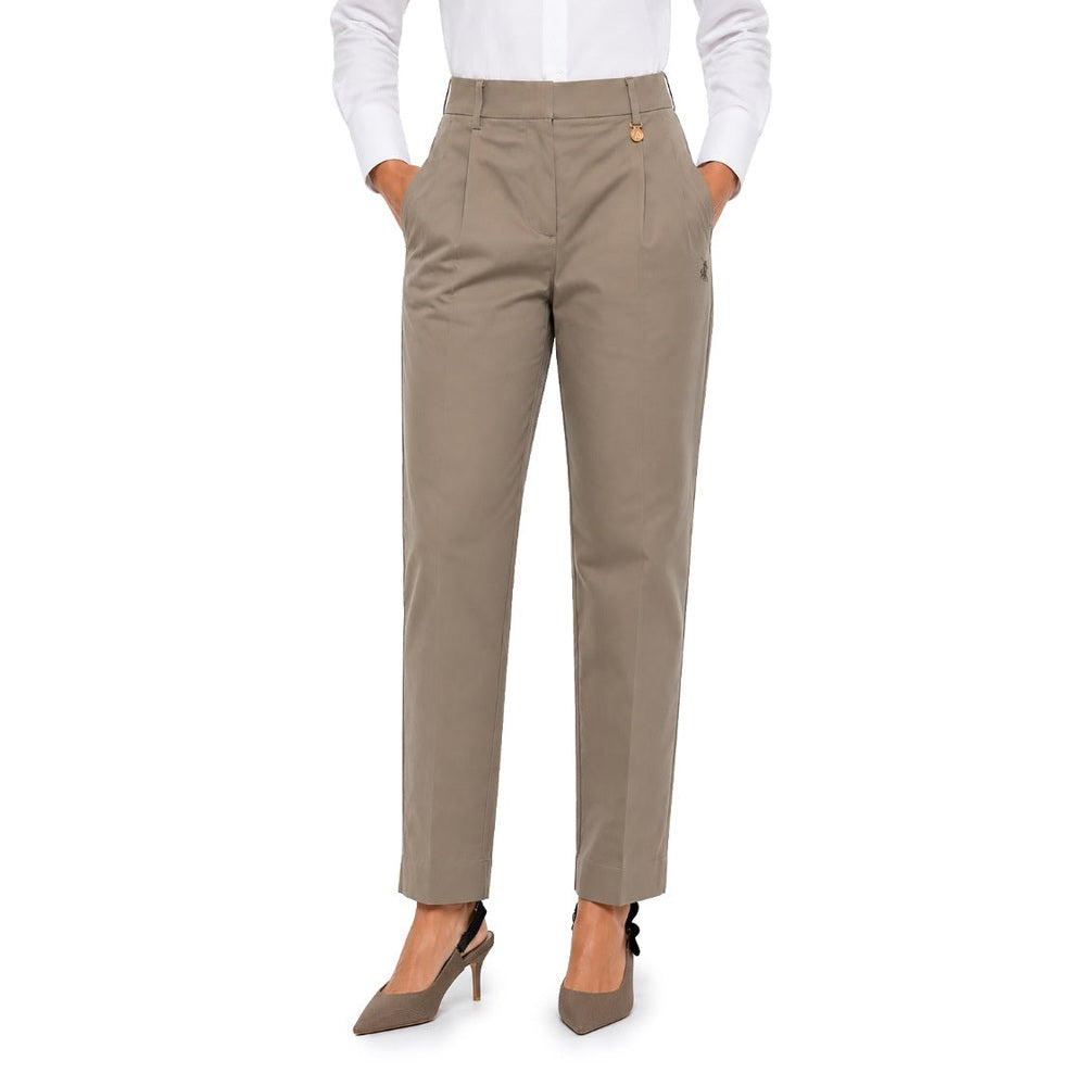 Polo Womens Jade Cigarette Leg Suit Pants In Khaki