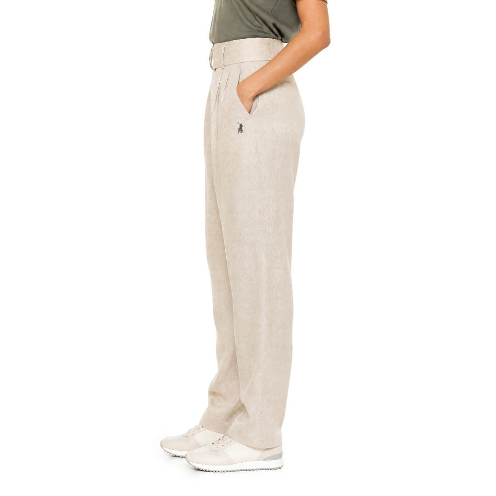 Polo Womens Vivian Linen Suit Pants In Natural