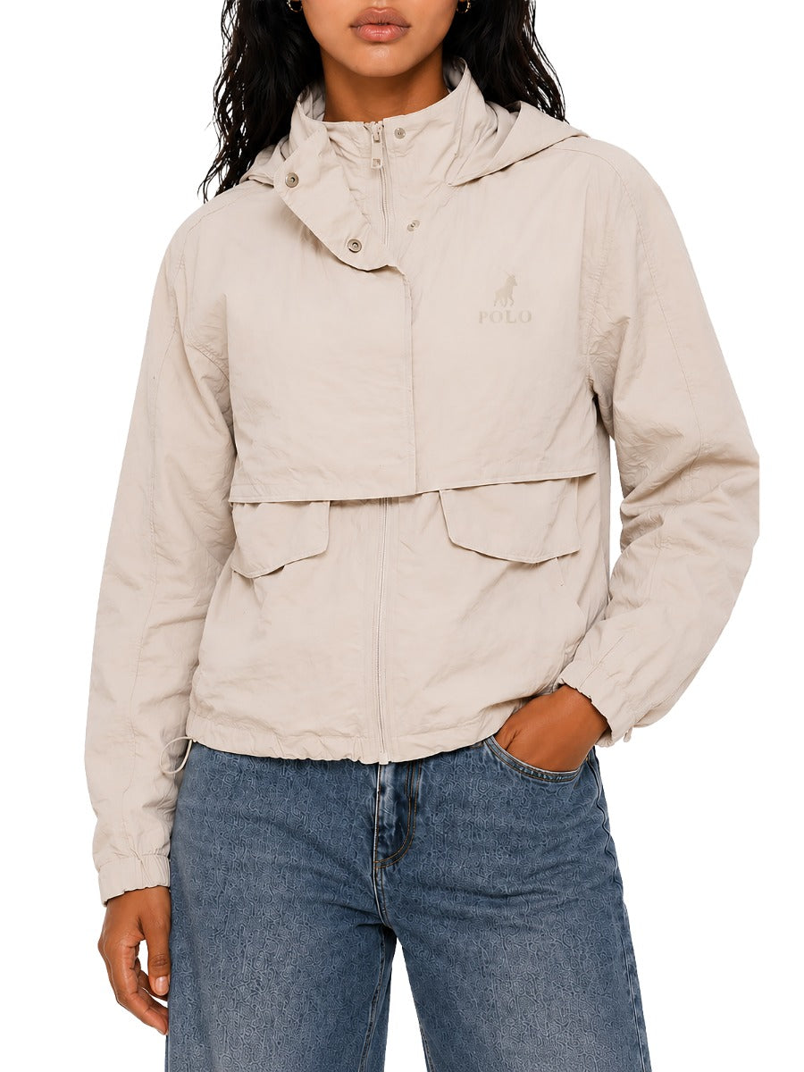 Polo Womens Mila Long Sleeves Sport Jacket In Oatmeal