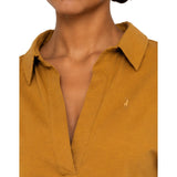 Polo Womens Bella Slub Golfer in Bronze