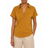 Polo Womens Bella Slub Golfer in Bronze