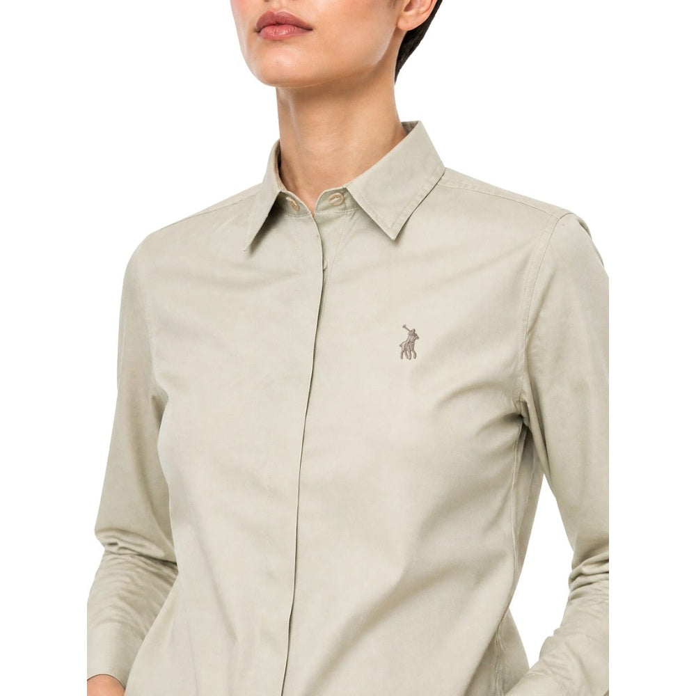 Polo Womens Jamie Long Sleeves Shirt In Cool Sage