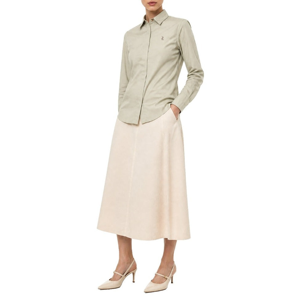 Polo Womens Jamie Long Sleeves Shirt In Cool Sage