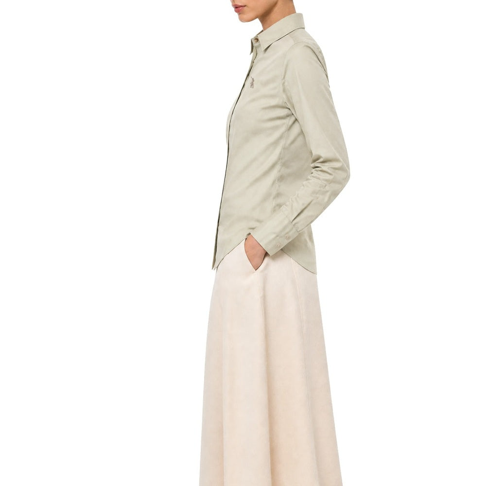 Polo Womens Jamie Long Sleeves Shirt In Cool Sage