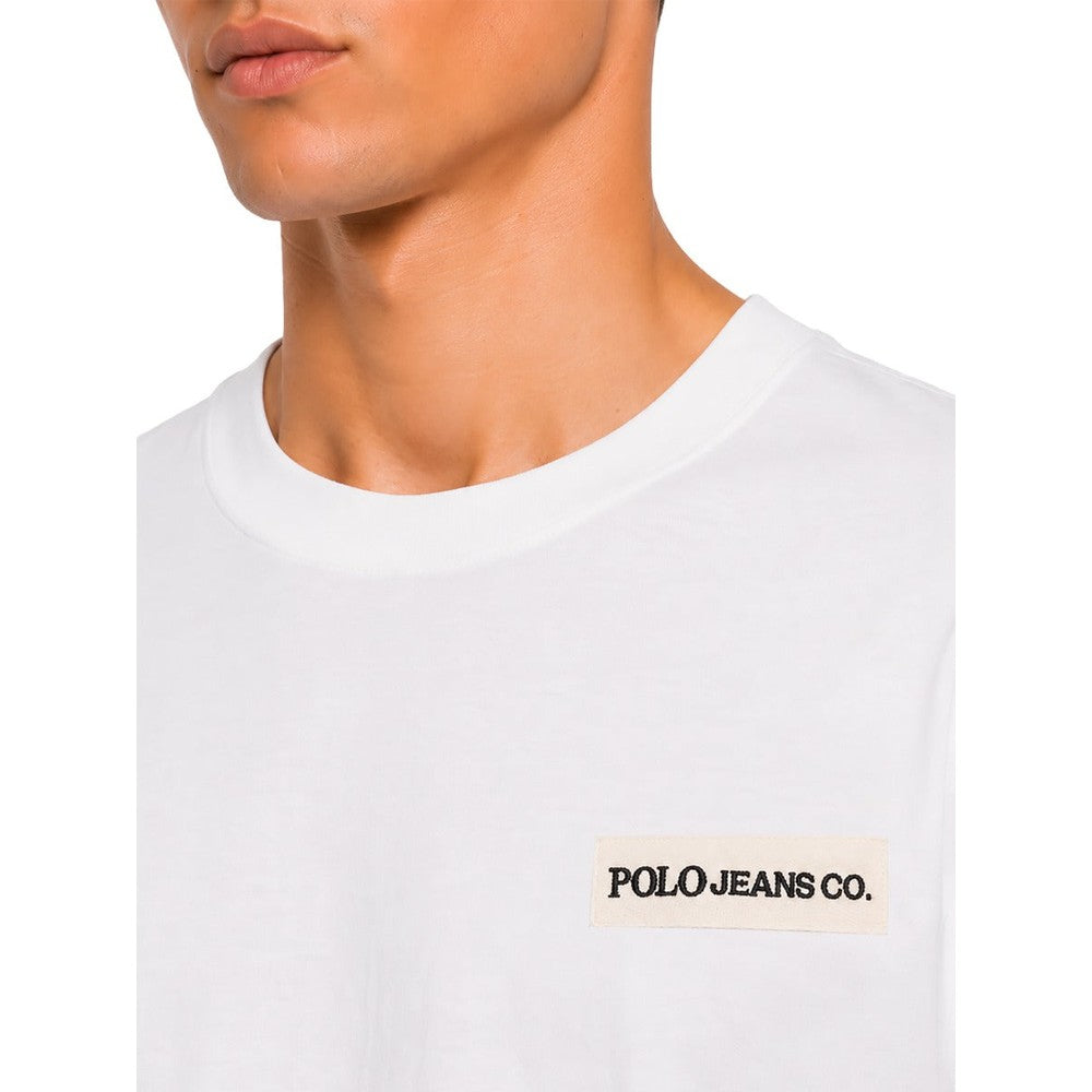 Polo Mens Herringbone T-Shirt In White