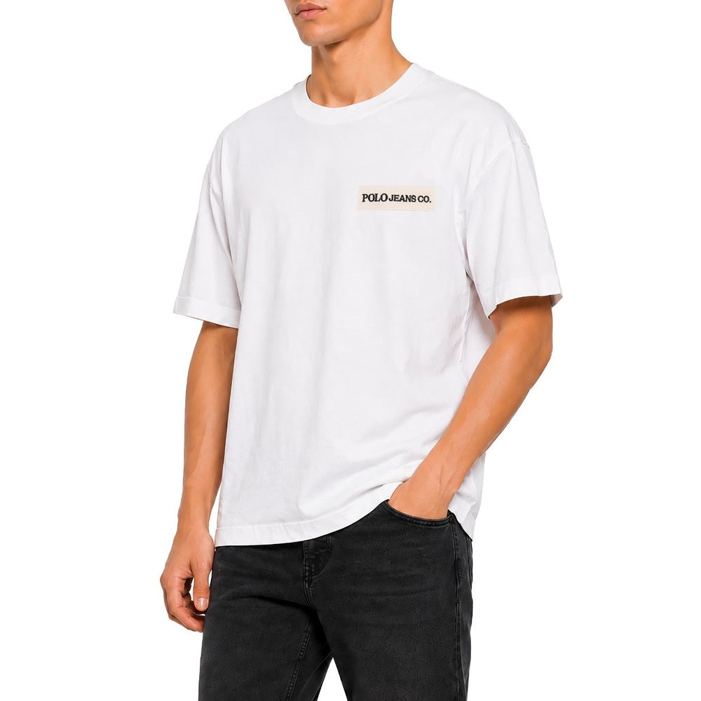Polo Mens Herringbone T-Shirt In White
