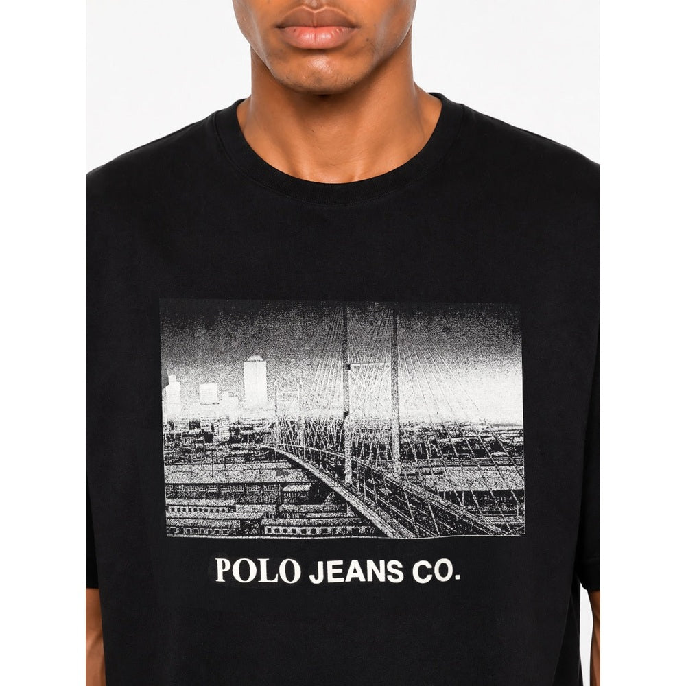 Polo Mens City Scape Graphic T-Shirt In Black