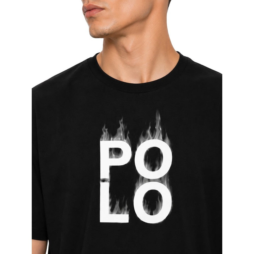 Polo Mens Flame Graphic T-Shirt In Black