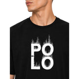 Polo Mens Flame Graphic T-Shirt In Black