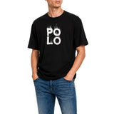 Polo Mens Flame Graphic T-Shirt In Black