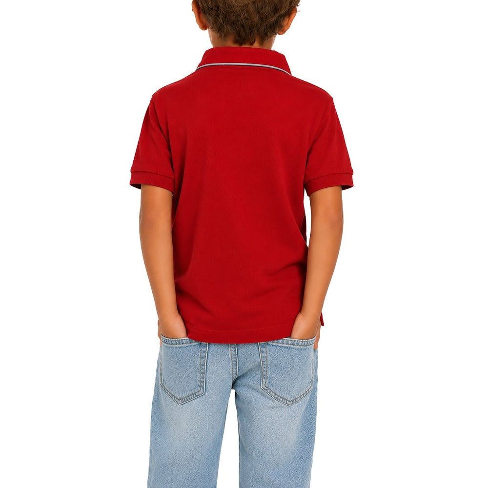 Polo Boys Aon Golfer In Dark Red