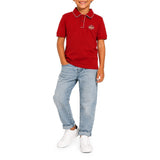 Polo Boys Aon Golfer In Dark Red
