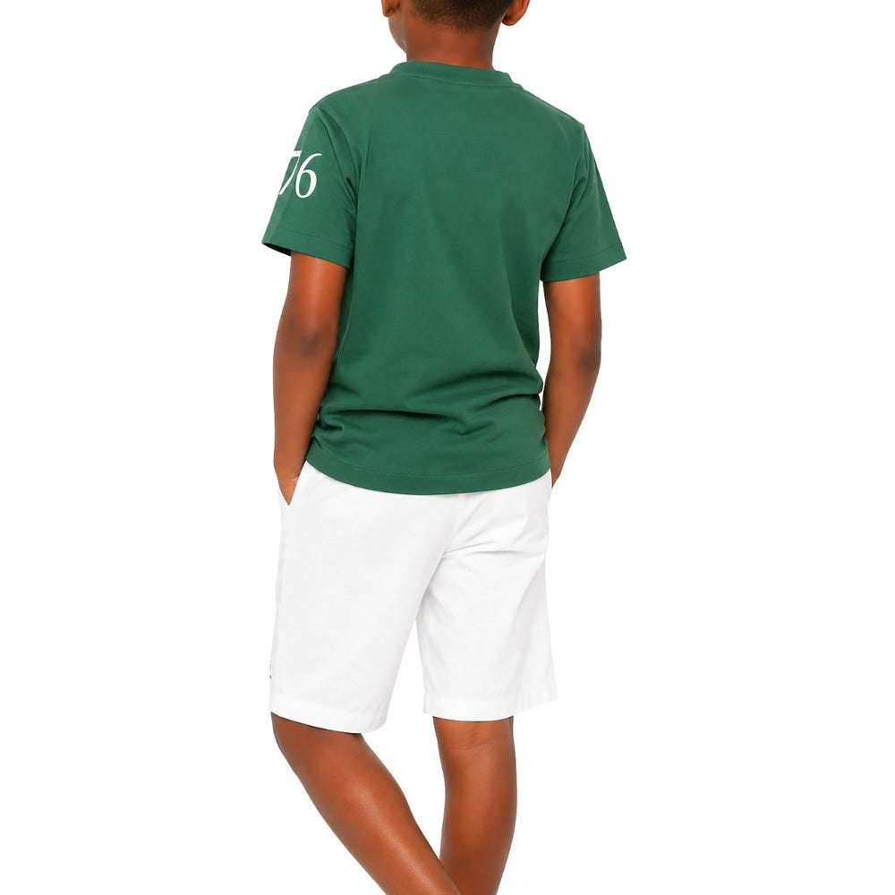 Polo Boys Alistair Printed Sport Short Sleeves T-Shirt In Green - S