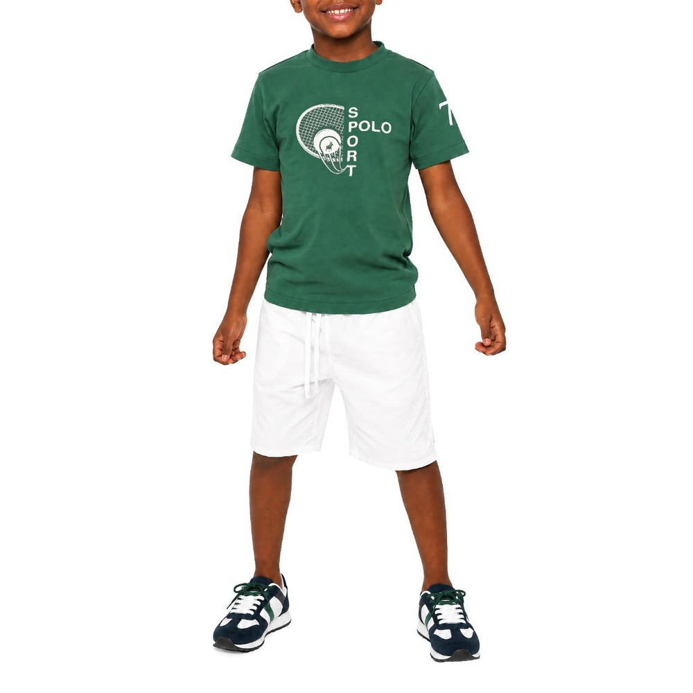 Polo Boys Alistair Printed Sport Short Sleeves T-Shirt In Green - S