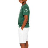 Polo Boys Alistair Printed Sport Short Sleeves T-Shirt In Green - S