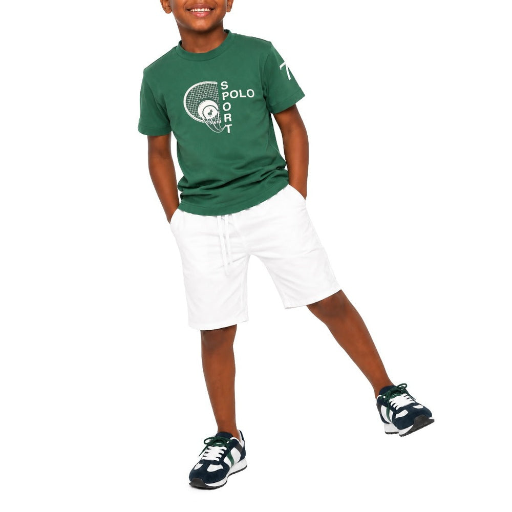 Polo Boys Alistair Printed Sport Short Sleeves T-Shirt In Green - S
