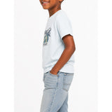 Polo Boys Brett Travel Printed Short Sleeves T-Shirt In Ice Blue