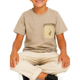 Polo Boys Mpho Patched Pocket T-Shirt In Fog