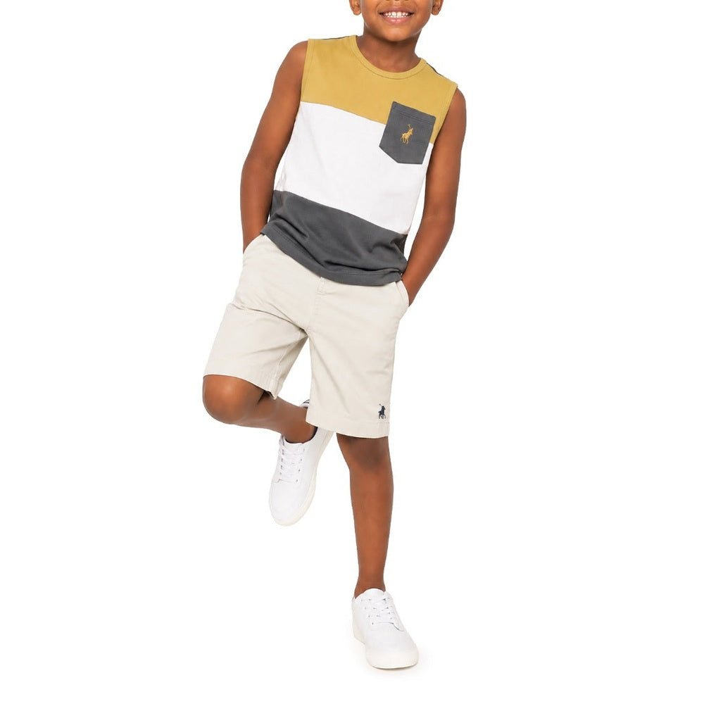 Polo Boys Jude Colour Blocked Vest In Gunmetal