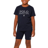 Polo Girls Isla Embroided Short Sleeve T-Shirt In Navy