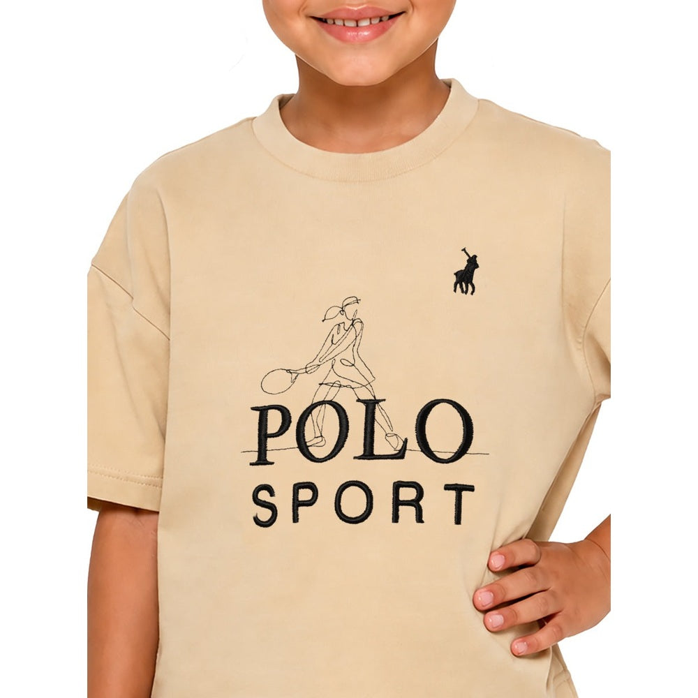 Polo Girls Ellie Sport Short Sleeve T-Shirt In Desert