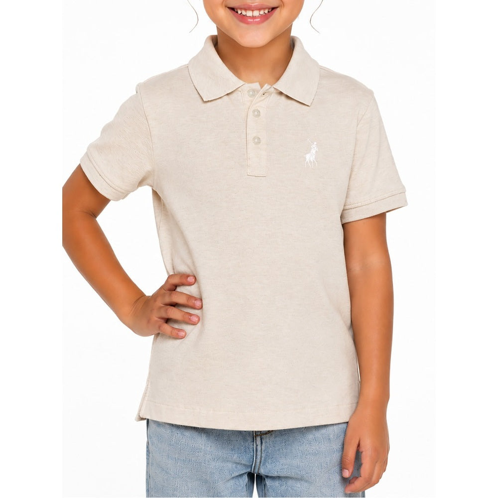 Polo Girls Nina Short Sleeve Golfer In Stone