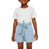 Polo Girls Anna Chambray Shorts In Light Wash
