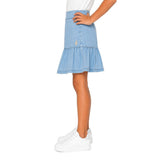 Polo Girls Anna Chambray Skirt In Light Wash
