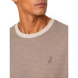 Polo Mens Crewneck Dm Printed Stripe T-Shirt In Stone