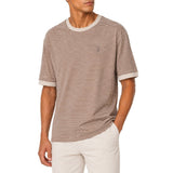 Polo Mens Crewneck Dm Printed Stripe T-Shirt In Stone