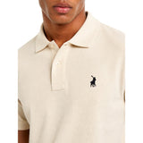 Polo Mens Essential Pique Golfer in Off White