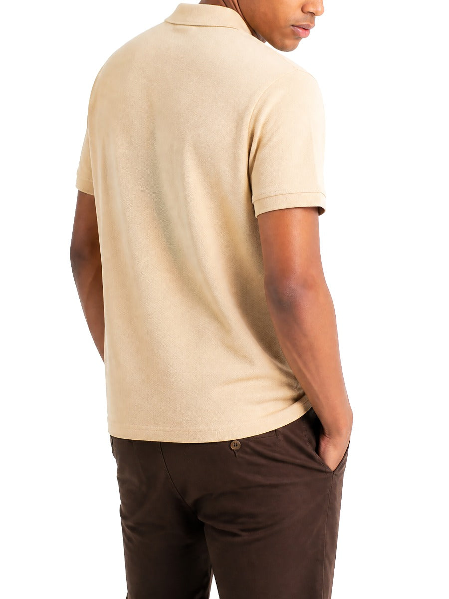 Polo Mens Essential Pique Golfer In Camel