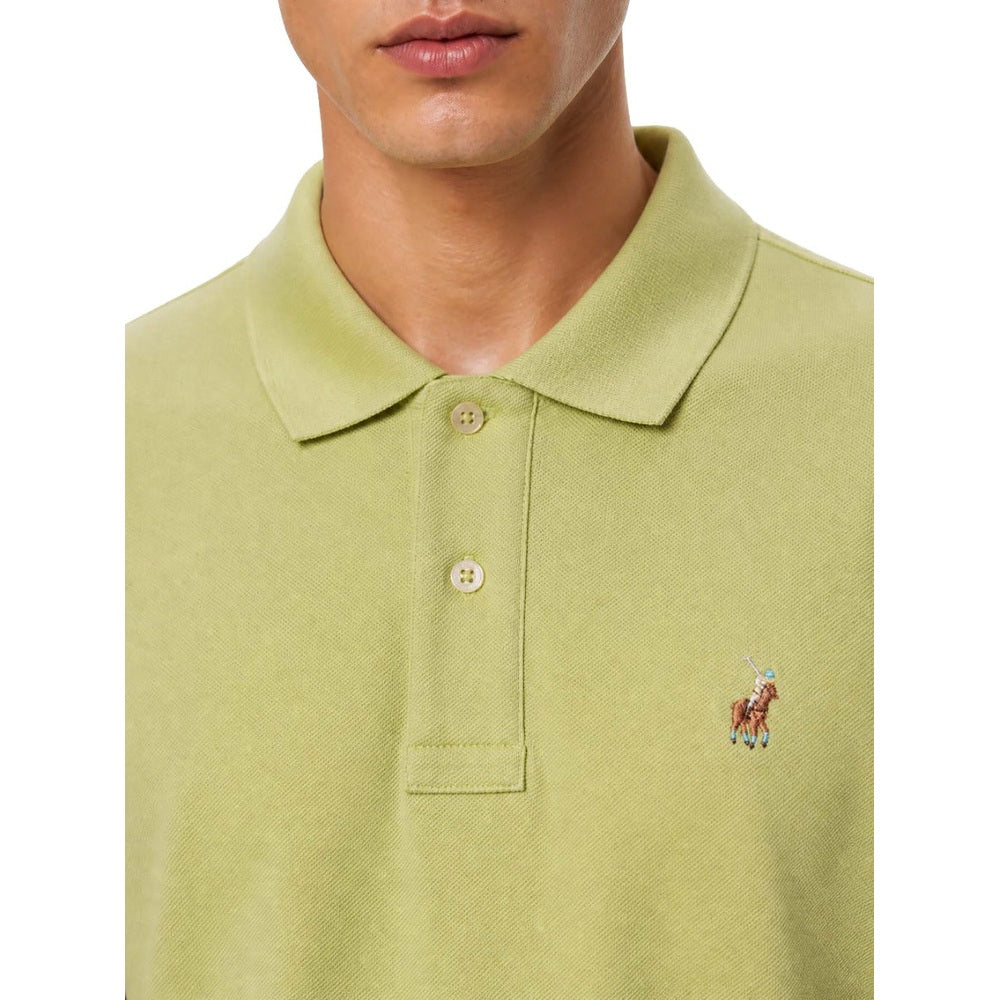 Polo Mens Essential Pique Golfer In Light Green