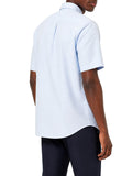 Polo Mens Classic Plain Oxford Short Sleeves Shirt In Light Blue