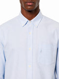 Polo Mens Classic Plain Oxford Short Sleeves Shirt In Light Blue