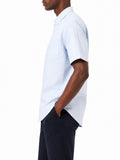 Polo Mens Classic Plain Oxford Short Sleeves Shirt In Light Blue