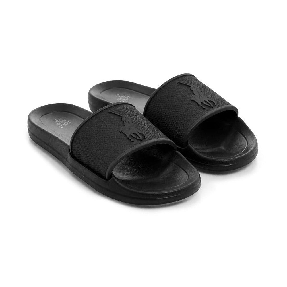 Polo Womens Pony Moulded Pool Slide In Black